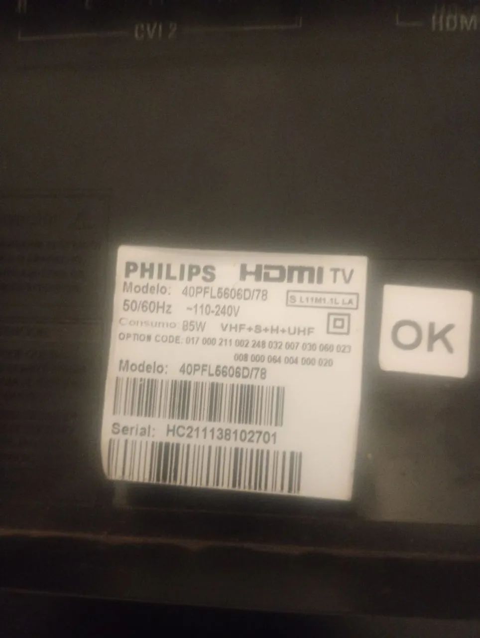 Tv plilipis 40 polegadas com imagem escura não e esmat chama no WhatsApp * - Foto 5