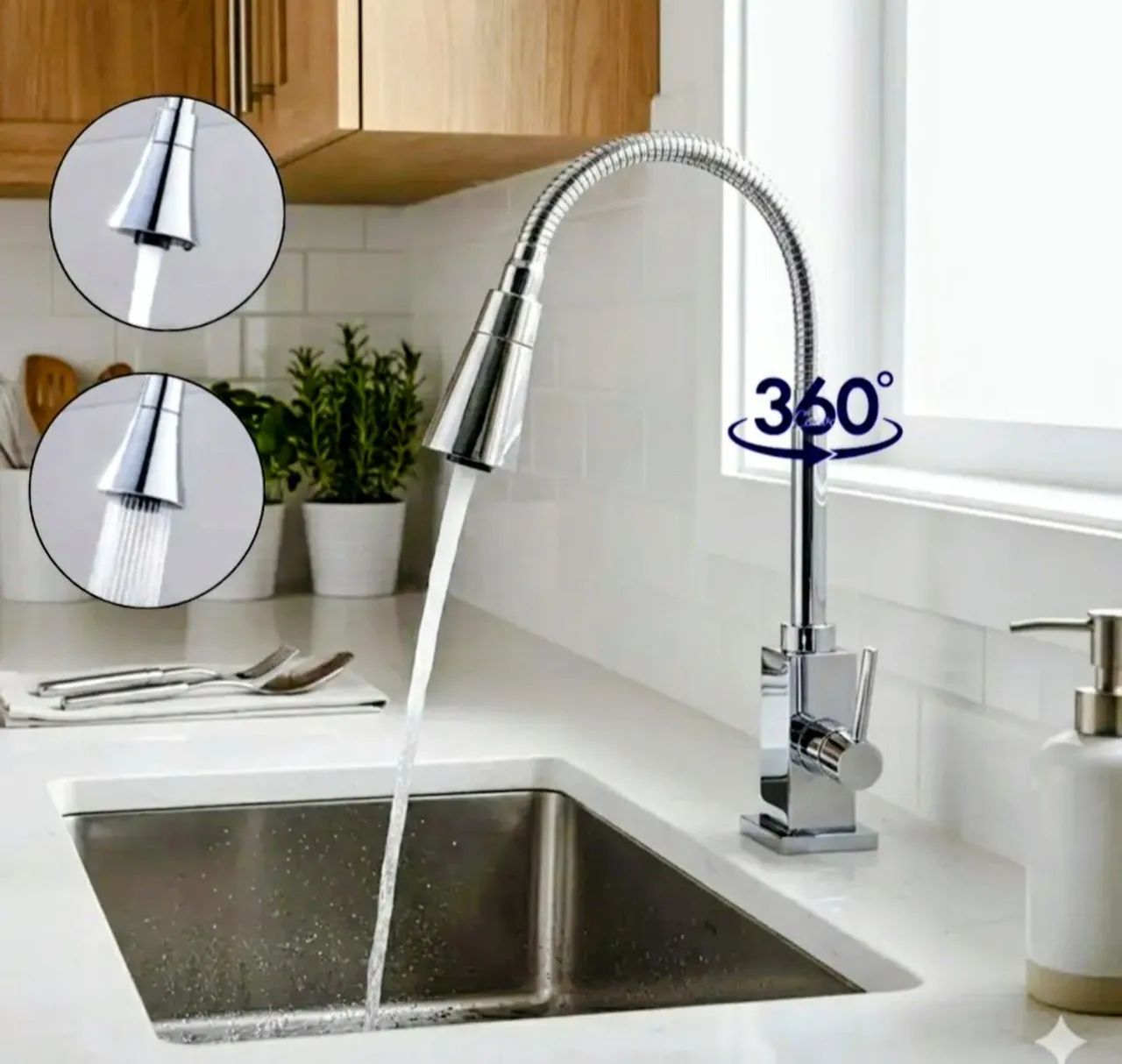 Torneira de bancada para cozinha ( flexível )