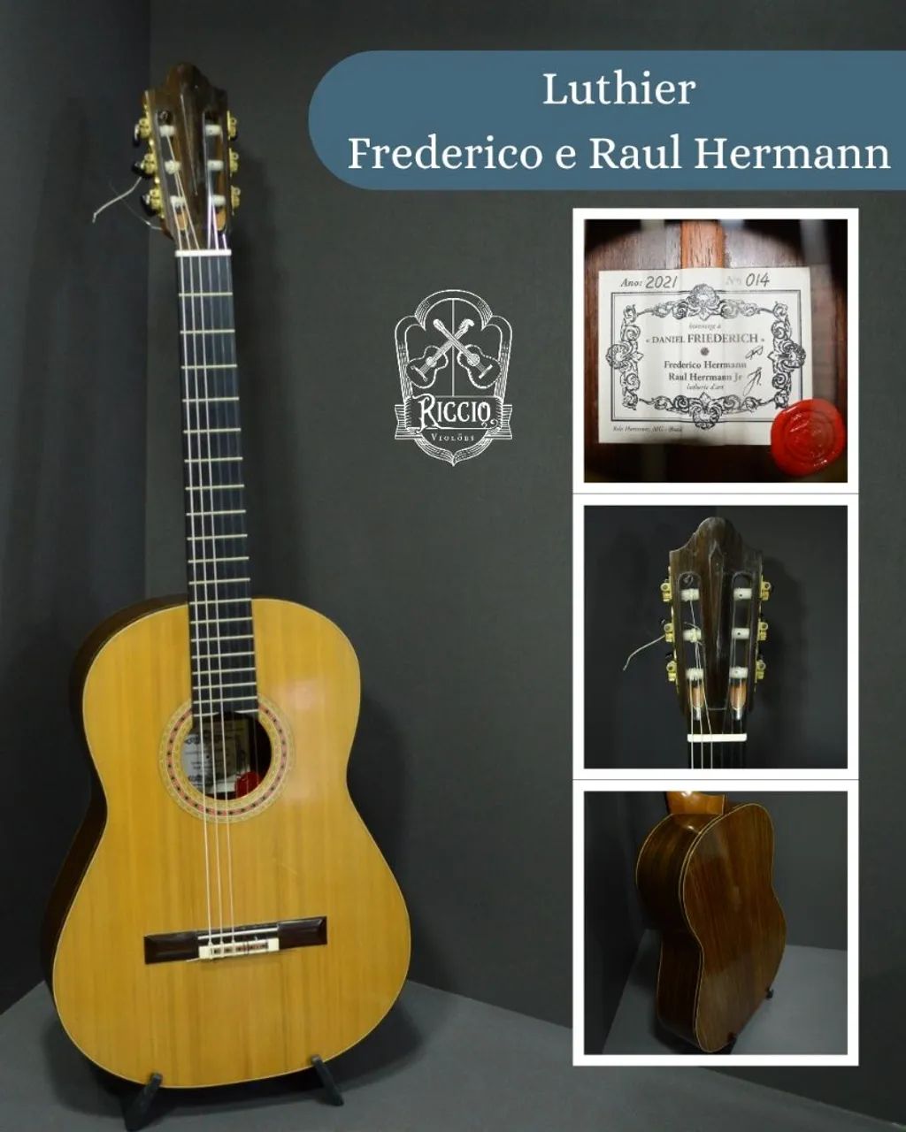 Violão de luthier Frederico e Raul Herrmann, 2021