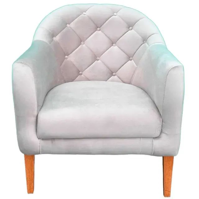 Poltrona Ferradura Bege Claro - Conjunto com 8 unidades - Foto 2