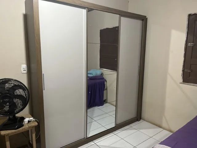 ROUPEIRO 2,10 3 PORTAS DE CORRER COM ESPELHO - Foto 3