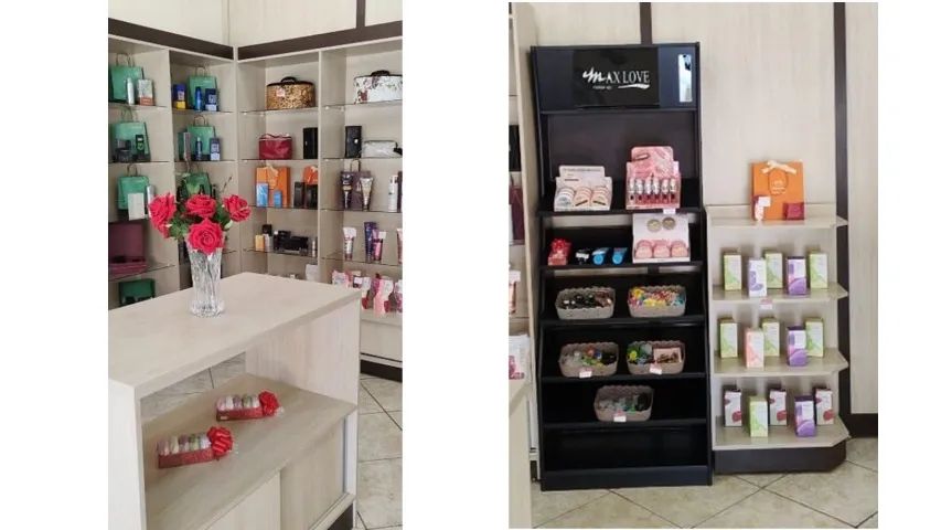 Móveis em MDF para Loja de Cosméticos/Beleza - Modulados com Prateleiras de Vidro - Foto 3
