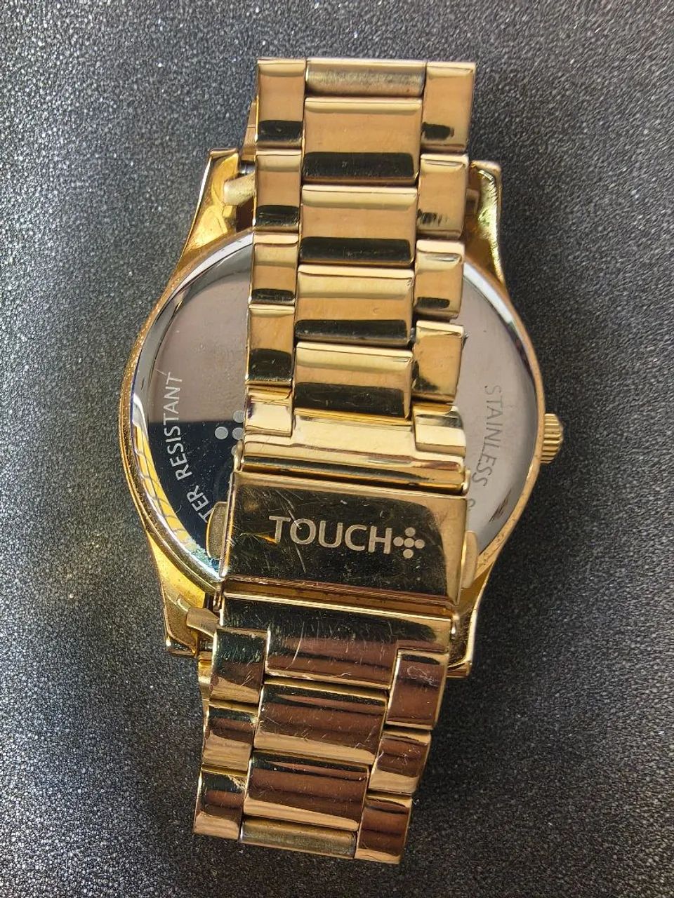 Relógio analógico dourado Touch  - Foto 3