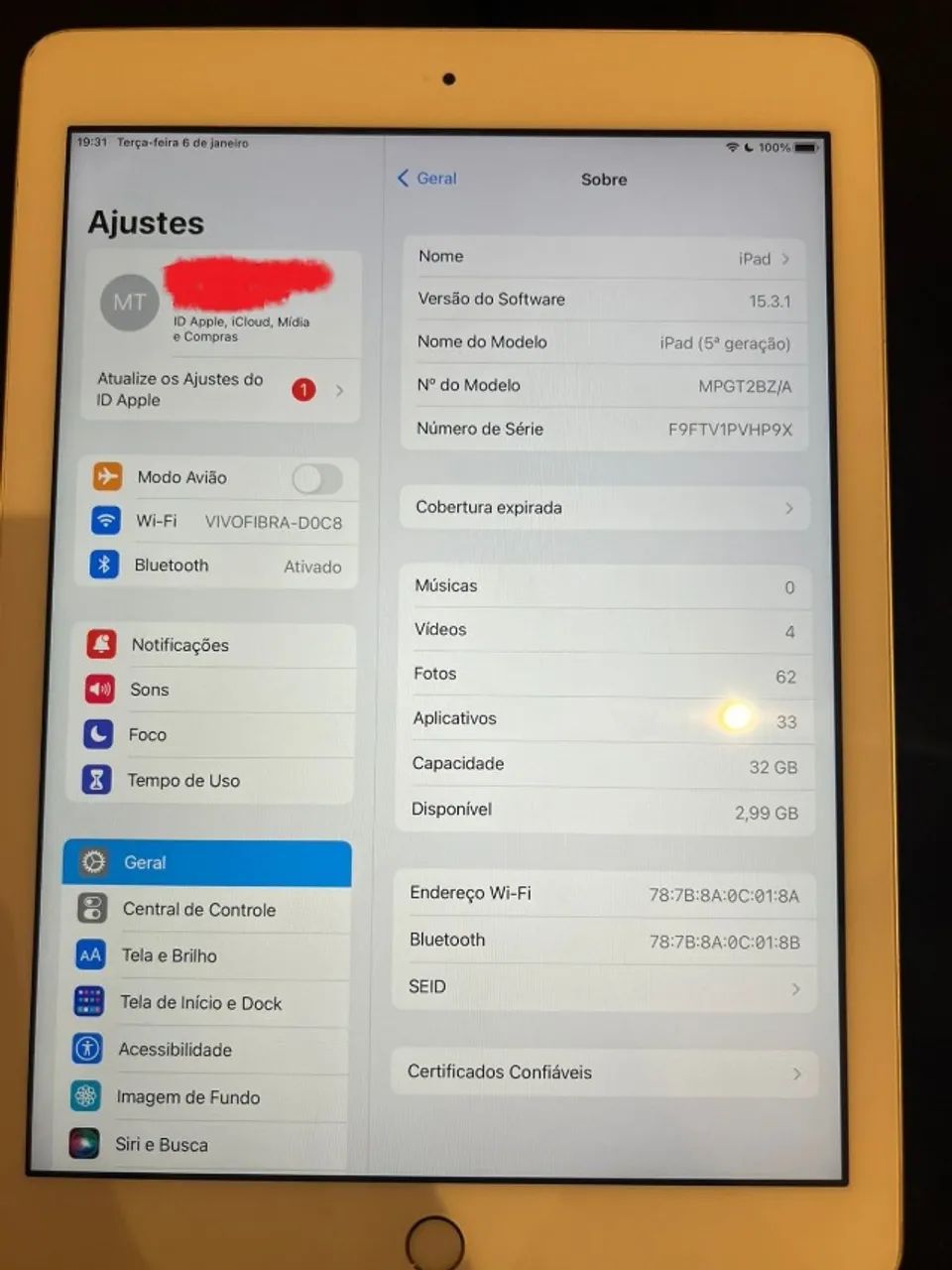 Ipad - 5 Geracao 32GB - Foto 4