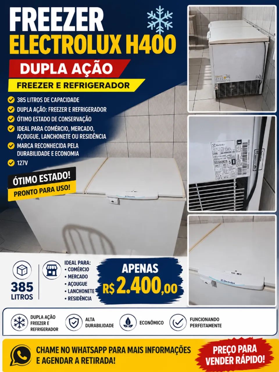 Freezer Electrolux 