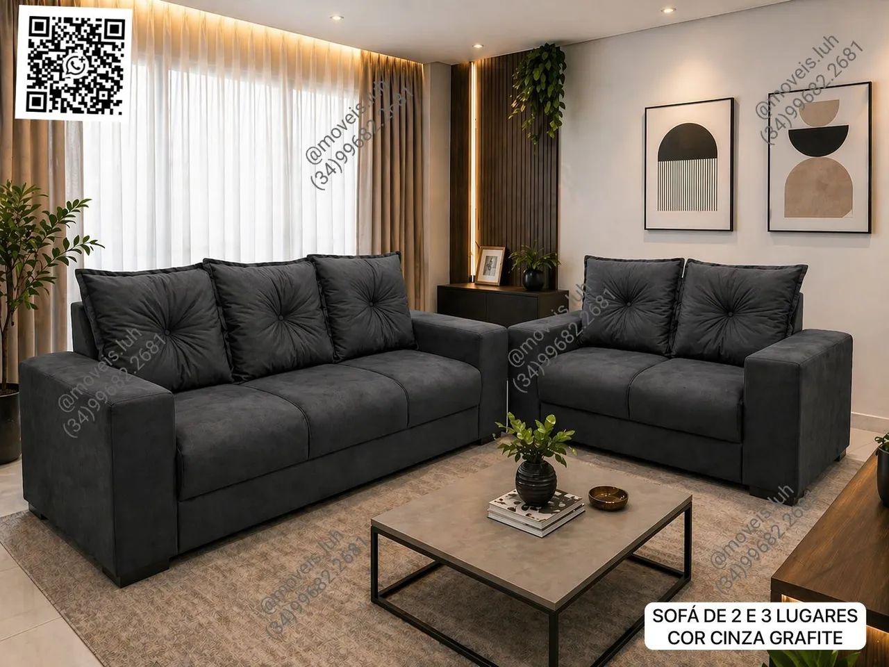 Sofa de 2 e 3 lugares (NOVOS) $999,00 A vista ou 12x 95,05 