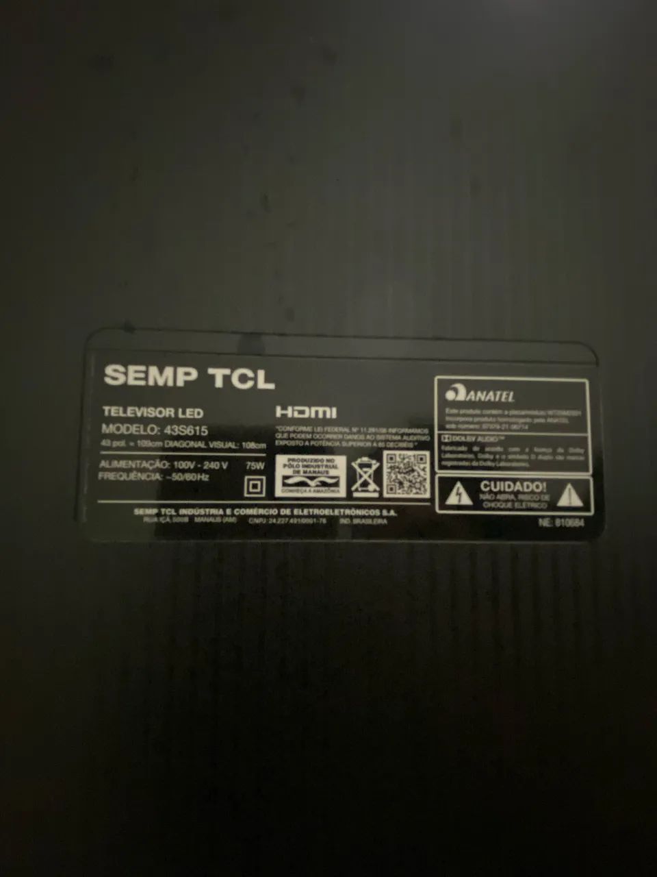 Smart TV SEMP TCL 43 Polegadas Full HD Modelo 43S615 - Foto 2