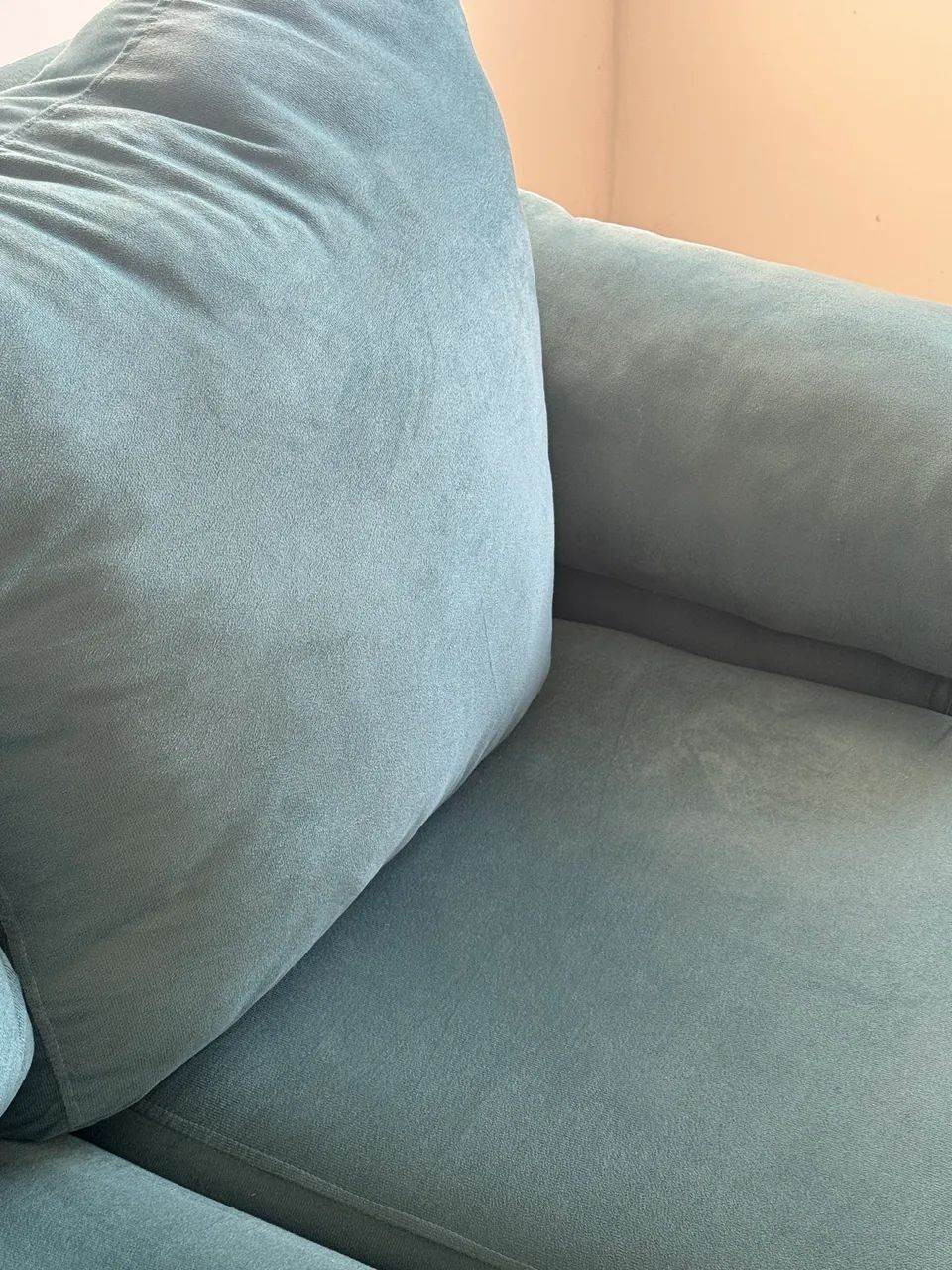 Sofá Azul Três Lugares   - Foto 4