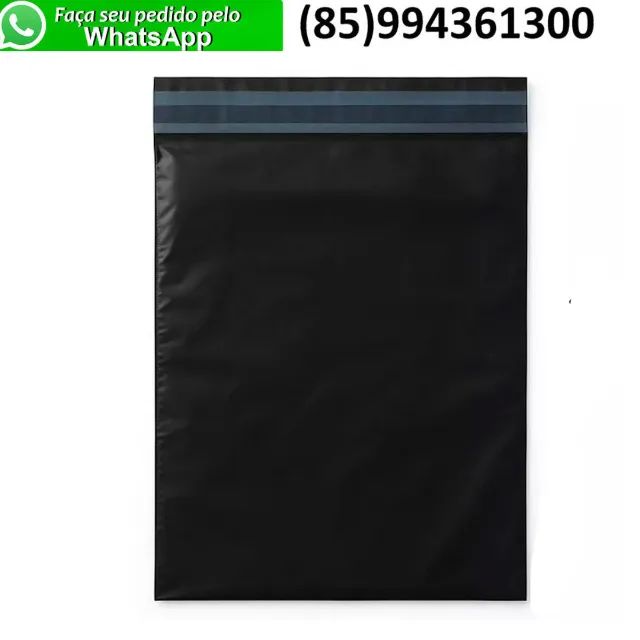 Kit 100 Envelope Plástico de Segurança Cinza Opaco 40x50cm Embalagem Para Envio