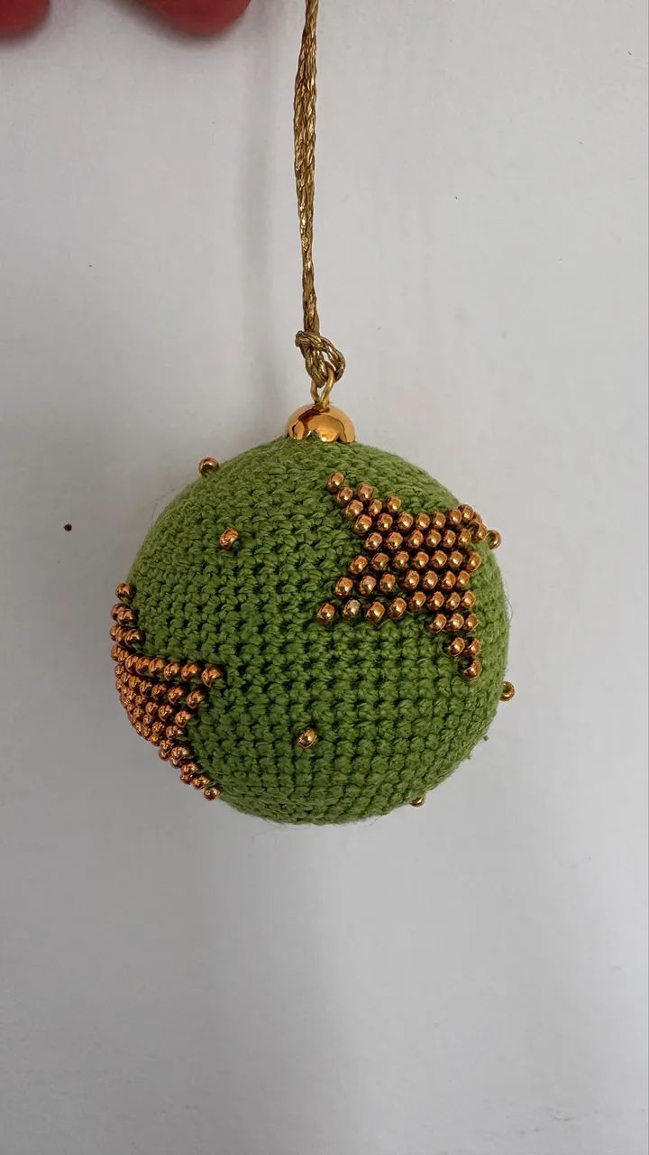 Bolinha de Natal crochetada nova - Foto 2
