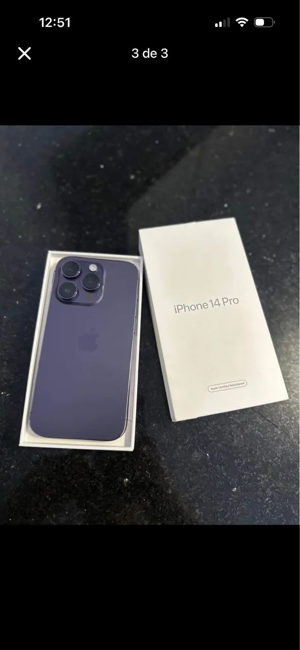 iPhone 14 Pro 256GB CPO ROXO - NOVO  - Foto 3