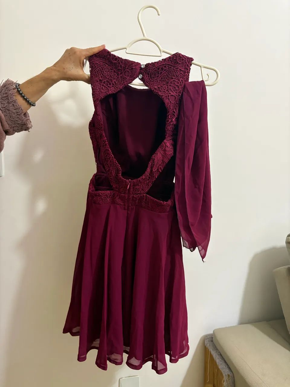 Vestido Curto Bordo | Tam: P - Foto 2
