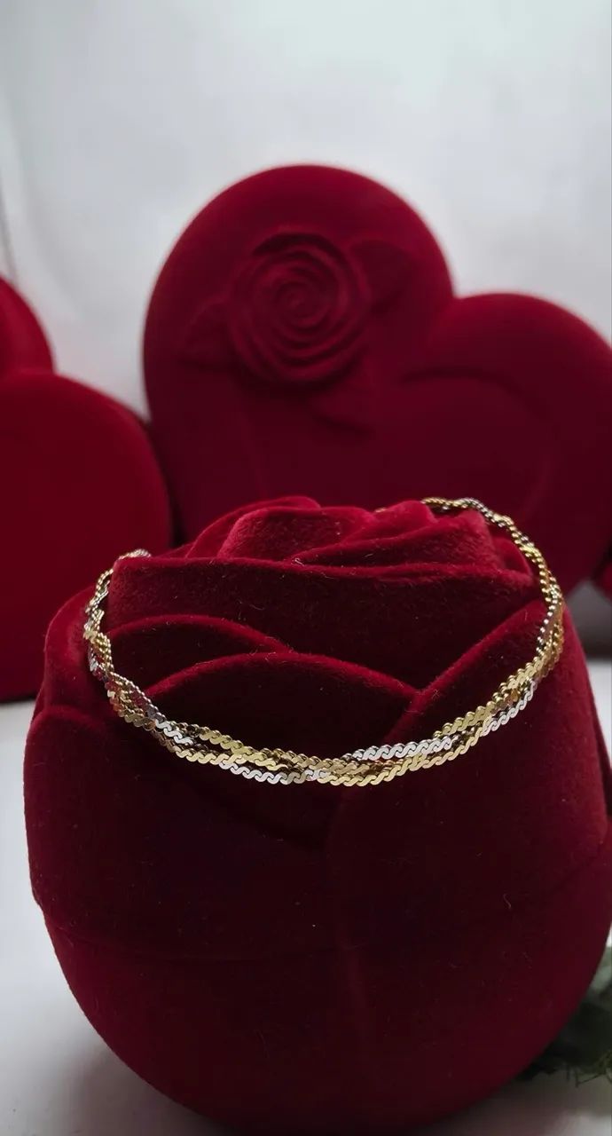 Pulseira ouro branco ouro amarelo 
