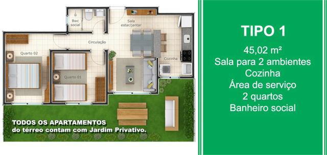 O Maior e Melhor Apartamento da Região - 2 e 3 Quartos, Suíte, Elevador e Jardim - Foto 8