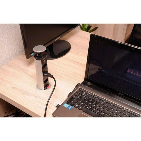 Torre de tomada multiplug com 2 USB e 2 tomadas - Renna - Foto 2