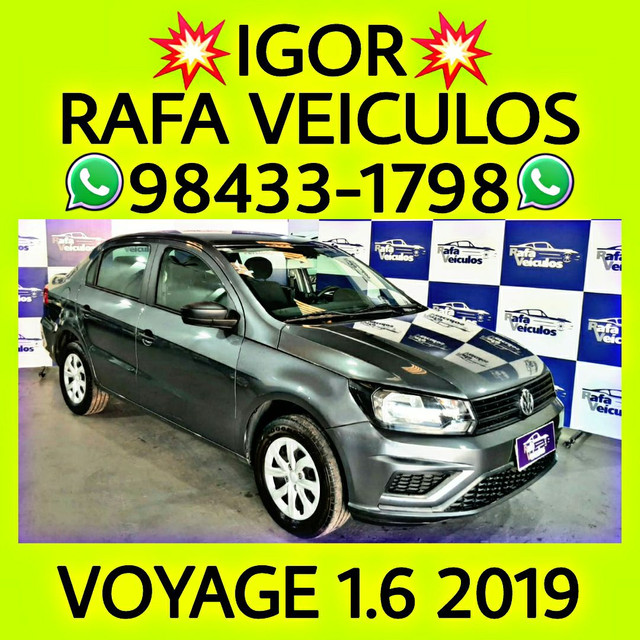 VW VOYAGE 1.6 FLEX 2019 1 MIL DE ENTRADA NA RAFA VEICULOS FF