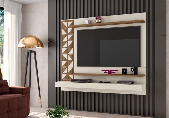sala home  rack painel