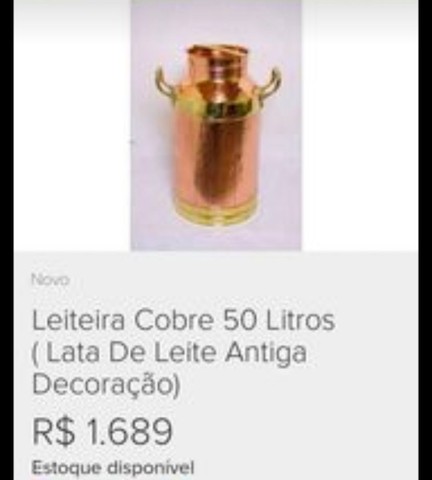 LEITEIRA ANTIGO DE COBRE 20 litros( PEÇA RARA P DECORAÇOES )PARA COLECIONADOR - Foto 3