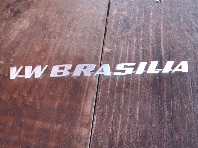 Emblema original alumínio VW Brasília 