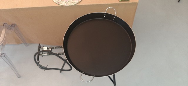 Tacho 60cm paella com fogareiro completo 