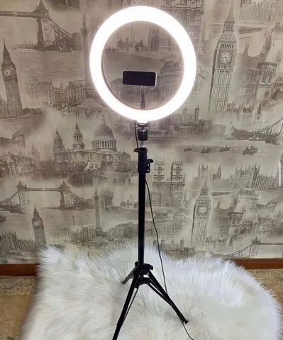 PROMOÇÃO - Ring Light 10 polegadas com o tripé de 2,1 metros e com suporte para celular