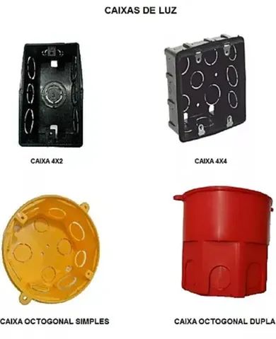 Caixinha 4x2, 4x4 e Octogonal P/ Instalação Elétrica de Lâmpadas, Tomada ou Interruptores - Foto 2