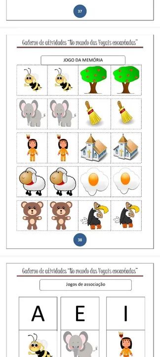 Caderno de atividades - No mundo das Vogais encantadas para imprimir. - Foto 4