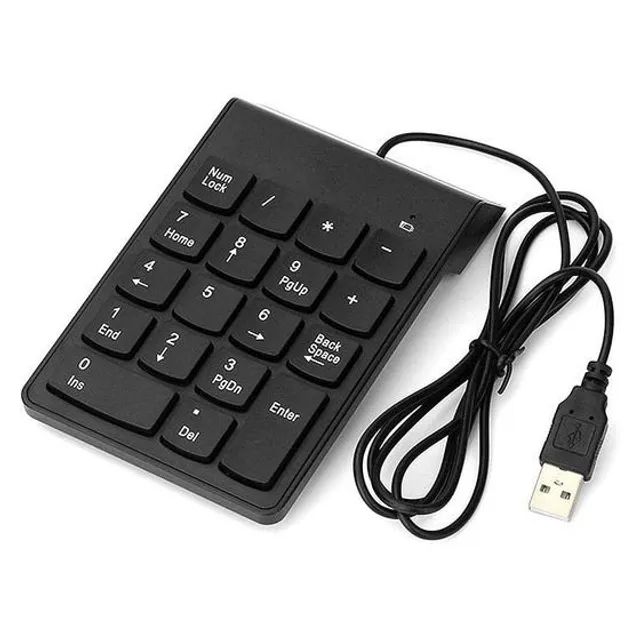 Teclado Numérico Com Fio 18 Teclas Ergonômico Cor De Teclado Preto - Foto 5