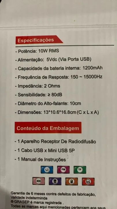 aparelho de som portátil - caixa de som - Foto 4