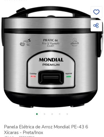 panela de arroz elétrico mondial pratic 10xicaras 110v