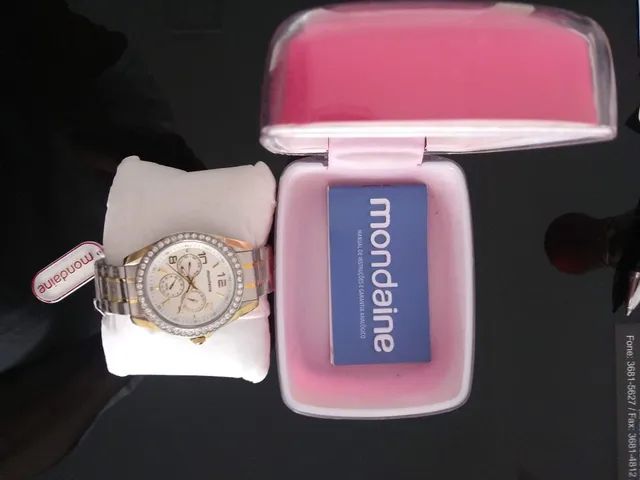 Kit Relógio Multifunção Mondaine Feminino Aço Cristal - Foto 4
