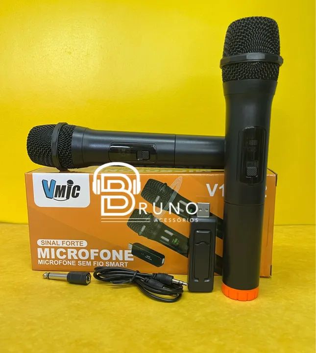 Microfone duplo USB sem fio 64529514798210120