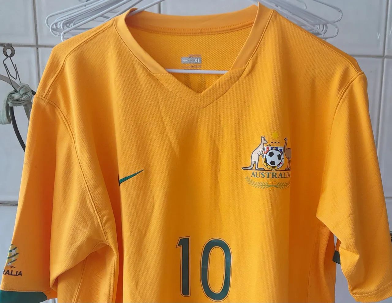 CAMISA SELECAO AUSTRALIA NIKE COPA 2016 ALEMANHA #10 KEWEL DE JOGO