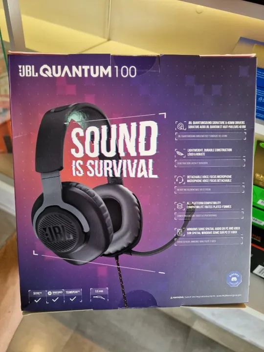 Headset JBL quantum 100 Novo (Anápolis) - Foto 2