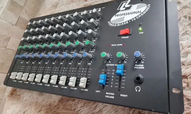 Mesa Áudio 10 canais Estéreo 110v 220v Bivolt LL áudio - Foto 4