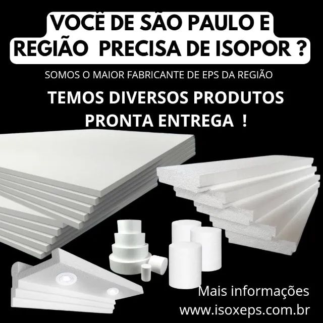 Isopor nas medidas de 1m x 50cm imperdível 