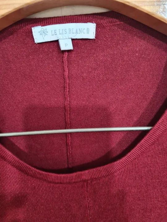 Blusa tricôt lelis blanc veste p m semi nova  - Foto 3