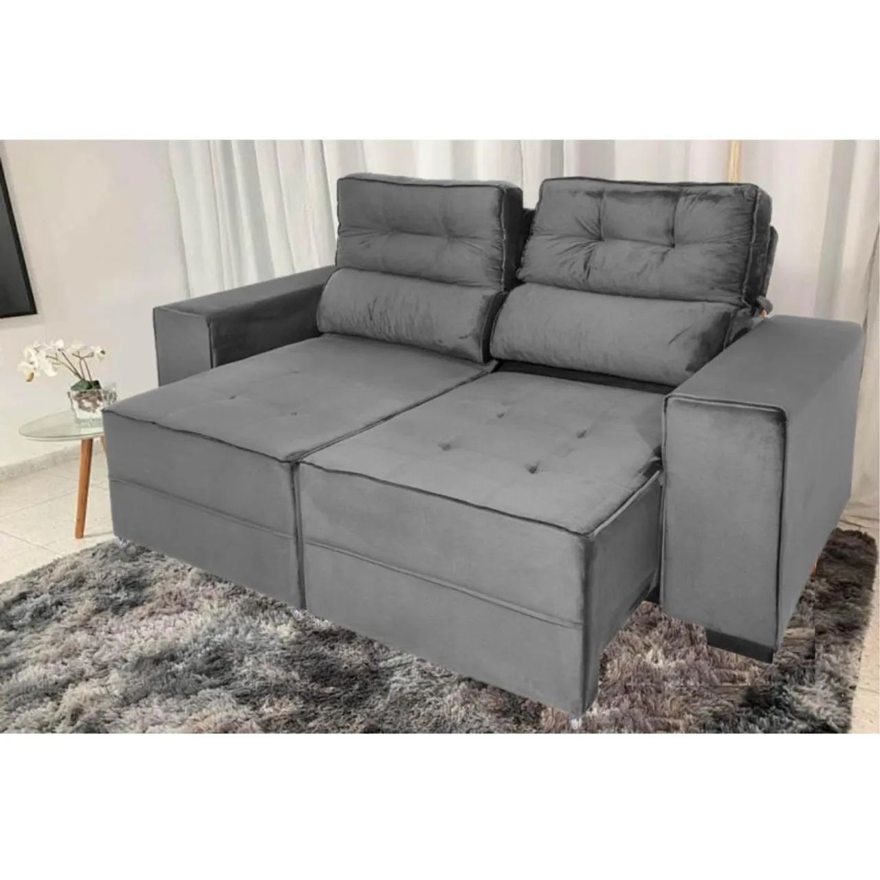 Sofa Retratil Reclinável New York 2,00 mts - Foto 2