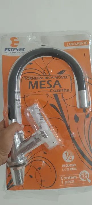 Torneira Bica Móvel Mesa Cozinha - Nova