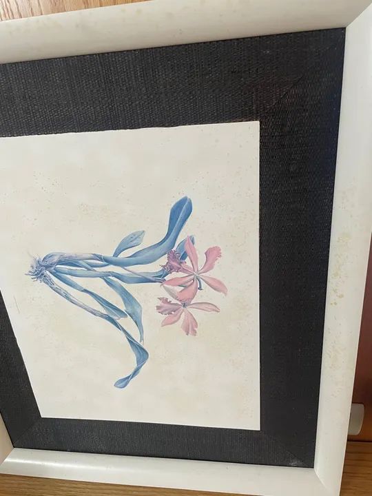 Quadro Decorativo com Flores impressa em madeira - Foto 2