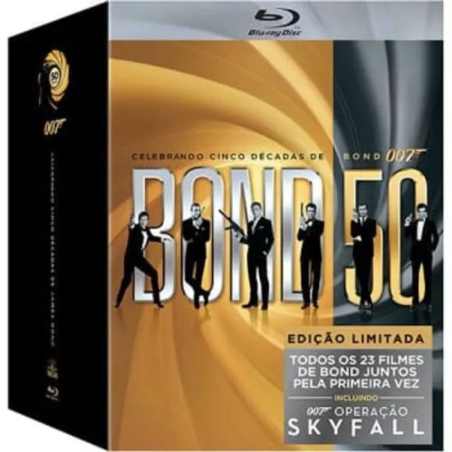 Blu-ray 50 Anos James Bond - Box Edição Completa