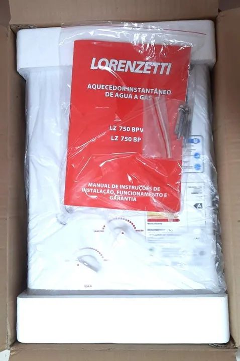 Aquecedor De Água a Gás - Lorenzetti LZ750BP para GLP- Vazão 7,0L Cor Branco - Foto 3