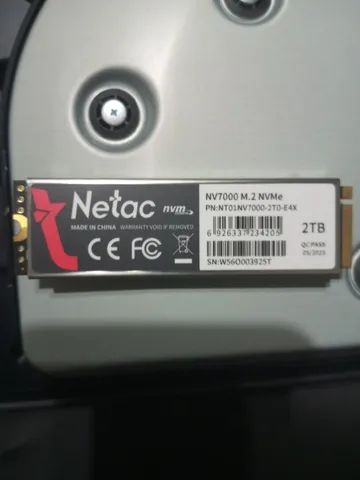 Ssd Nvme PCIe 4.0 2TB Netac + dissipador para playstation 5