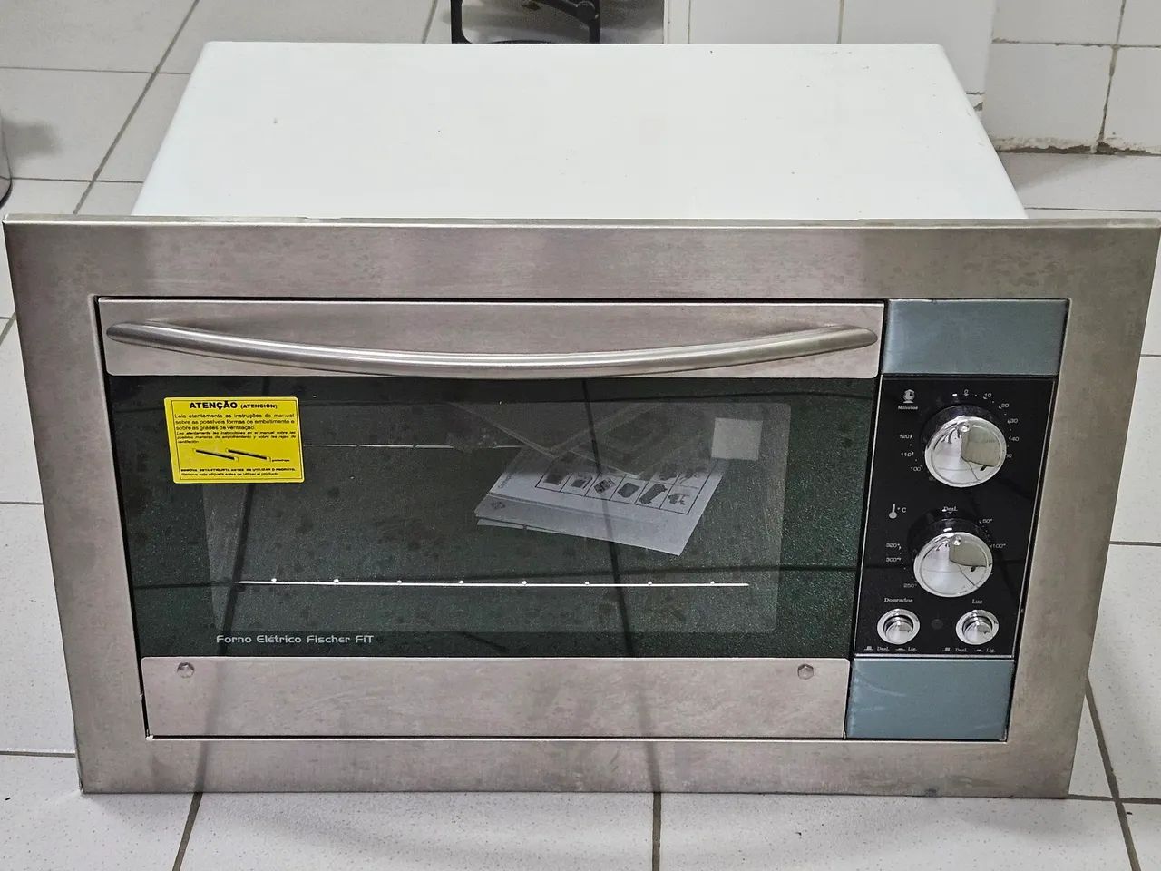 Forno Elétrico Fischer inox de embutir - 127V Novo