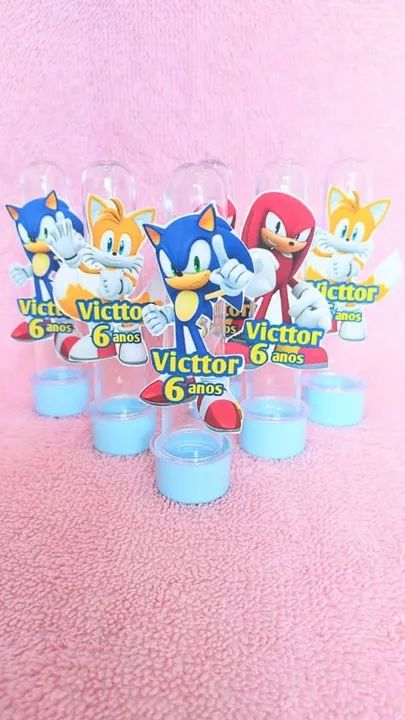 Caixinhas personalizadas Sonic com foto  - Foto 3