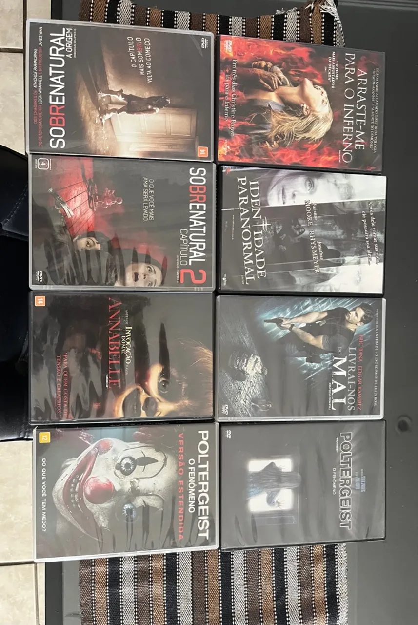 Filmes em dvd de terror! (Preço por unidade)