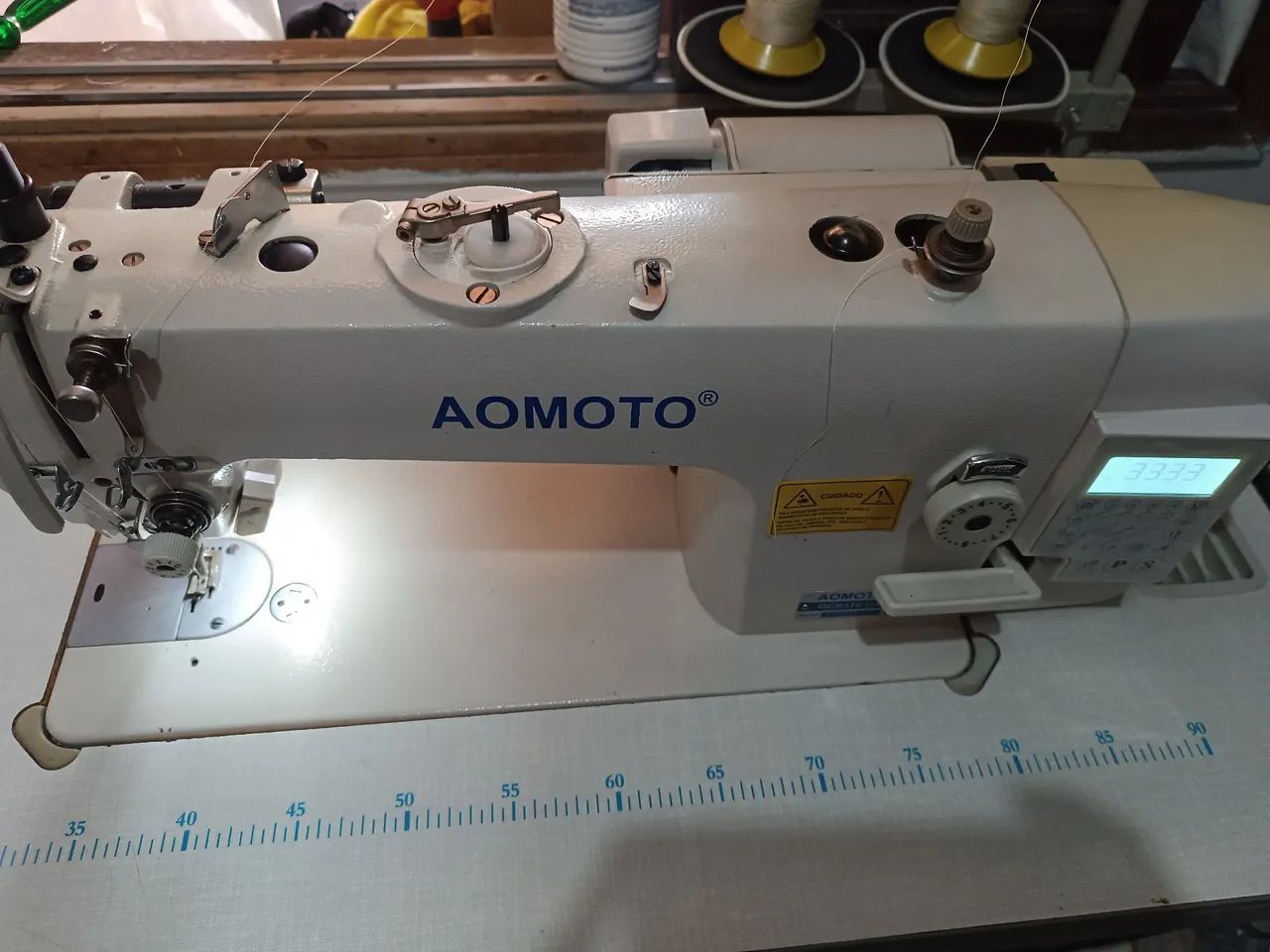 Máquina de Costura Industrial Aomoto transporte duplo   / direct drive silenciosa eletroni - Foto 3