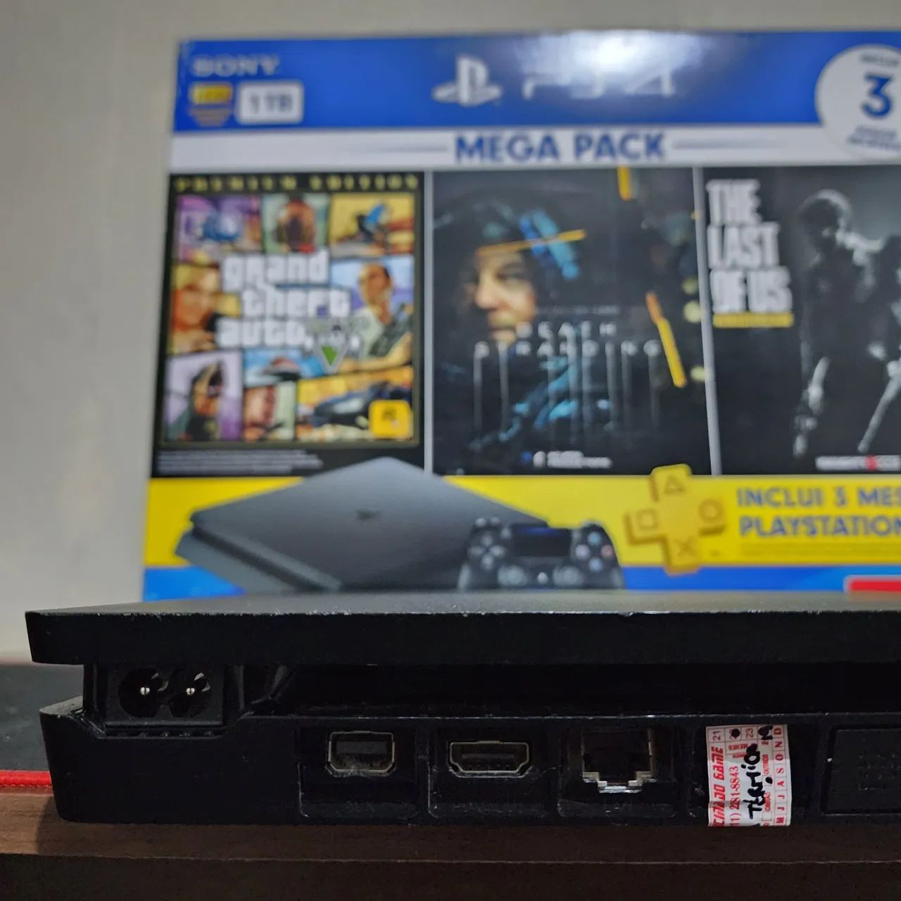 PS4 Slim 500 Gb Completo com 1 controle original e 1 jogo - Foto 4