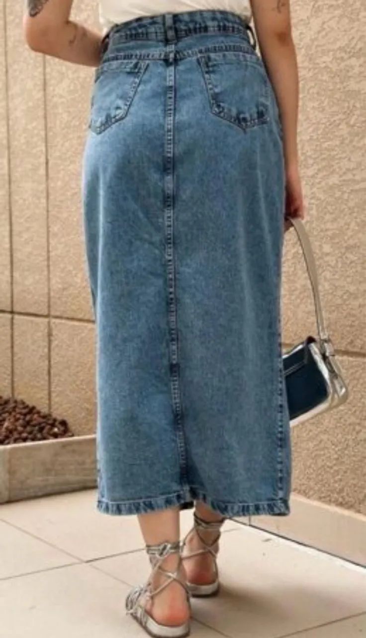 Saia midi Jeans 44 - Foto 2