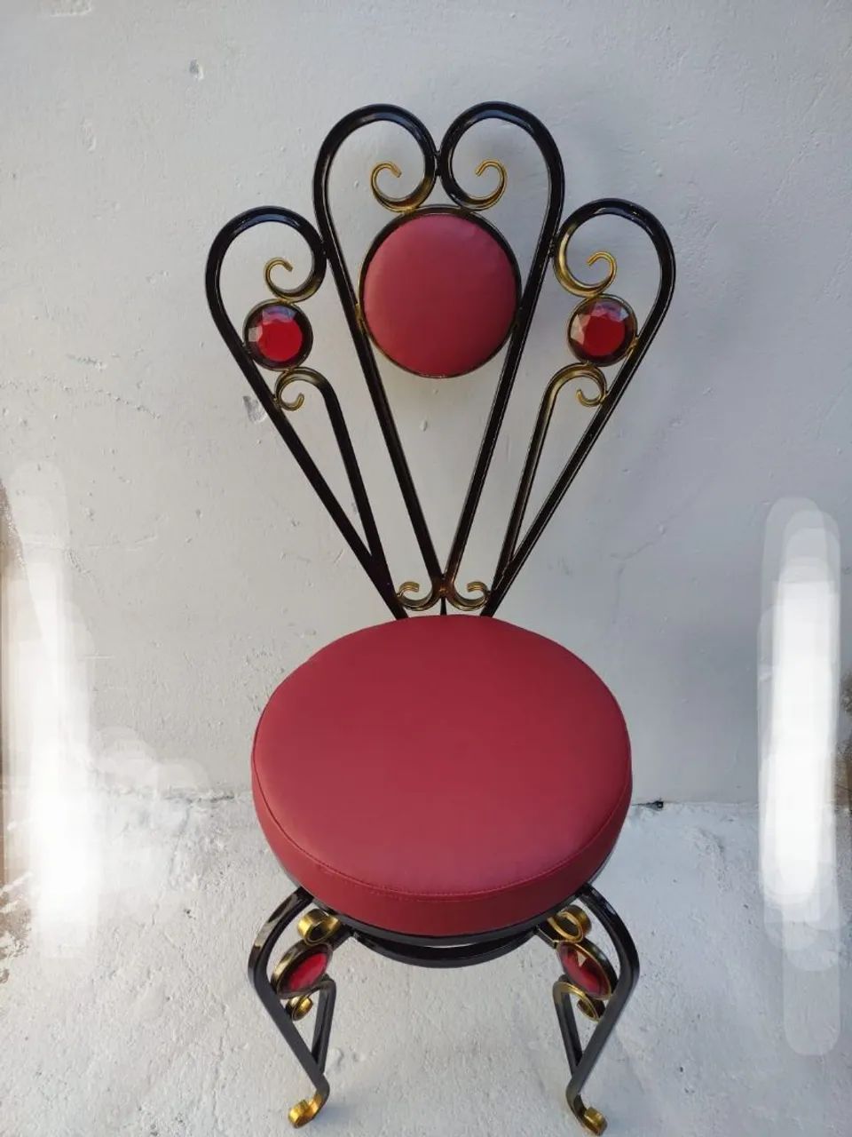 Cadeira colonial em aço forjado  - Foto 2